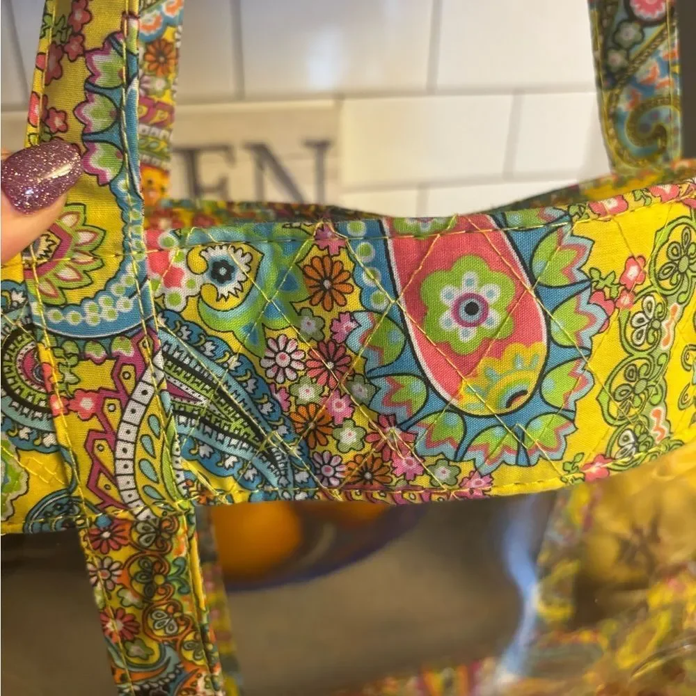 Paisley Yellow and Green Transparent Tote Bag